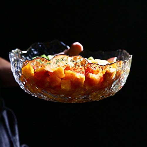 YCL Cuencos Tazón de Fuente Grande de la Ensalada de Fruta de la Capacidad Grande del Bol de Vidrio del Sexo opuesto del hogar