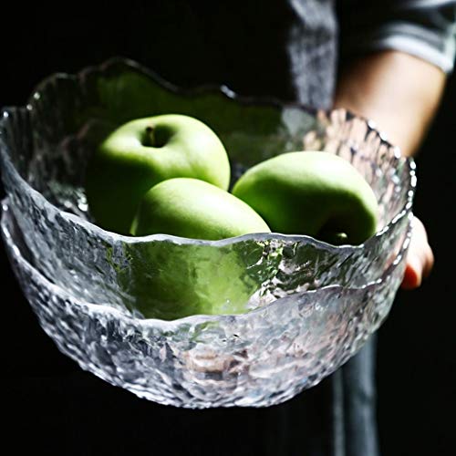 YCL Cuencos Tazón de Fuente Grande de la Ensalada de Fruta de la Capacidad Grande del Bol de Vidrio del Sexo opuesto del hogar