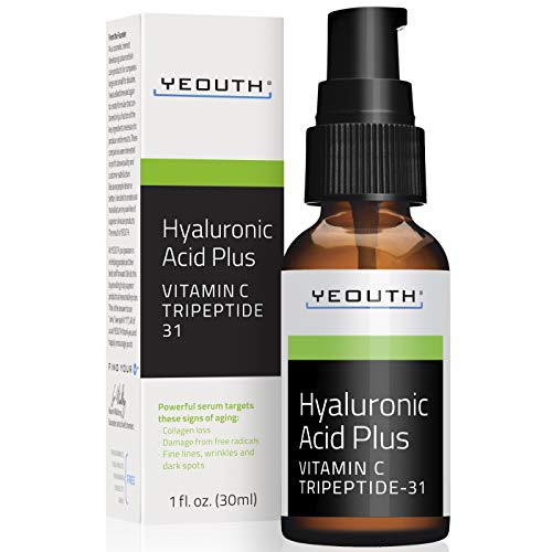 YEOUTH Best Anti Aging Vitamin C Serum with Hyaluronic Acid & Tripeptide 31 Trumps ALL Others (2oz) (1oz)