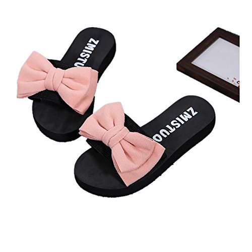 Yesmile Sandalias para Mujer Zapatos Casual de Mujer Sandalias de Verano para Fiesta y Boda Sandalias del Arco Zapatillas de Deporte de Interior Chanclas de Casa de Hogar (40, Rosa)