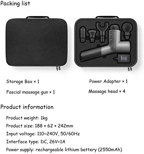 YHLZ Masajeador de Mano Fascia Pistola Masaje Fascia Fascia La Fascia Profunda del músculo Activo de Rod Relajación Equipo eléctrico Bola ortopédica de Membrana