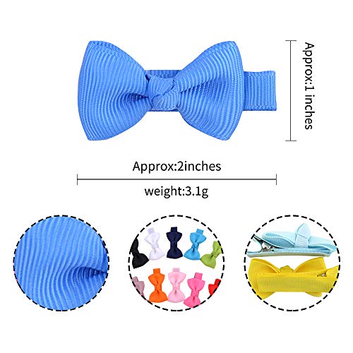 YHXX YLEN 40 lazos para el pelo para niñas de 2 pulgadas, lazos de grogrén, para niñas, adolescentes, niños, bebés, en pares, pequeños, 20 pares 795