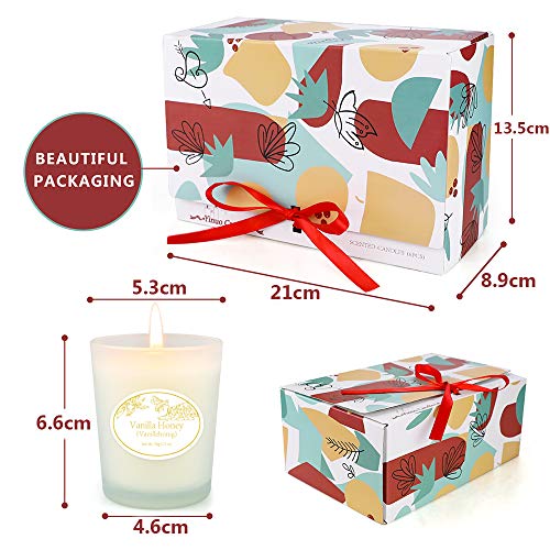 Yinuo Mirror Velas Aromaticas de Paquete 6, Velas Perfumadas de Cera de Soja Natural, 2.5 onzas por Taza Velas de Vidrio, Regalos para Mujeres y Aliviar el Estrés