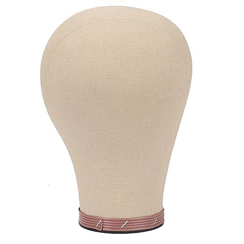 Yiyu Peluca Cabeza Dekokopf Lienzo Peluca Cabeza de Corcho de Costura del maniquí de Cabeza Peluca Cabeza Lienzo Cabeza del Bloque Peluca hacía 22"(56cm) x (Color : Beige)