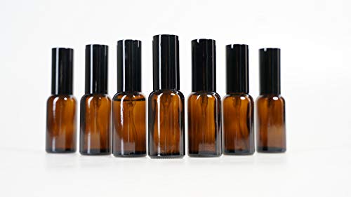 Yizhao Ambar Pulverizador Cristal 30ml, Glass Spray Bottles con [Atomizador],para Aceites Esenciales, Mezclas de Aromaterapia, Perfumes, Masajes, Líquidos Químicos, Farmacéutico– 12Pcs