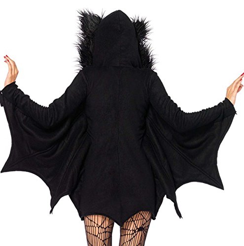 YK Halloween - Pelota de maquillaje para mujer, diseño de Batman, color negro Negro Negro ( XL