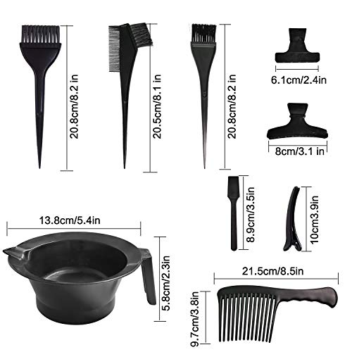 YLX Kit de Coloración Teñir Pelo de 23 Piezas, Tazón de Teñir Cabello, Cepillo de Tinte para Peluquería Herramientas de Coloración de Pelo