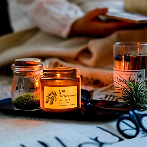 YMing Set de Regalo de Velas Aromaticas, Cera de Soja Natural Vertida a Mano, Mujeres y Hombres con Aceites Esenciales para el Alivio del Estrés y la Relajación