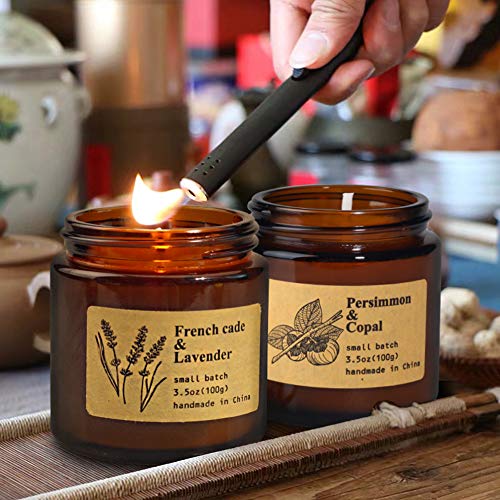 YMing Set de Regalo de Velas Aromaticas, Cera de Soja Natural Vertida a Mano, Mujeres y Hombres con Aceites Esenciales para el Alivio del Estrés y la Relajación