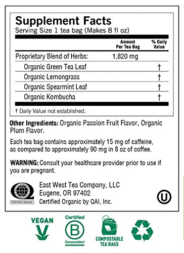 Yogi Tea Green Tea Kombucha Organic, 16 Count