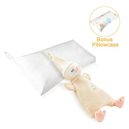 Yoofoss Almohada para niños Almohada para bebés con funda 45x26 cm Antiácaros Lavable Almohada Suave para Niños bebés y recién nacidos La Cabeza Apto para 1-6 Años