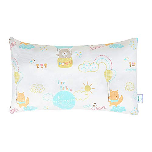Yoofoss Almohada para niños Almohada para bebés con funda 45x26 cm Antiácaros Lavable Almohada Suave para Niños bebés y recién nacidos La Cabeza Apto para 1-6 Años
