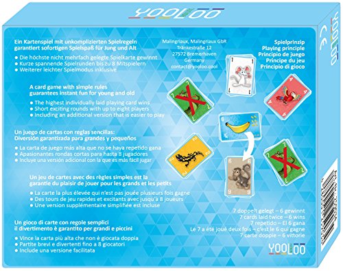 YOOLOO Junior - El Juego de Cartas para niños - También para Aprender números - Juego Educativo - (2 a 8 Jugadores) - Novedad 2018 - Made in Germany