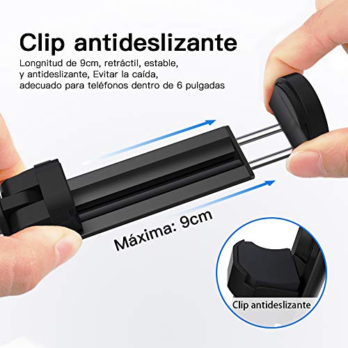 Yoozon Mini Palo Selfie, Bluetooth Selfie Stick Giratorio para Selfies y Videos, Extensible Monopié con Control Remoto Bluetooth, Ajustable para Smartphone como iPhone, Samsung, Huawei, Xiaomi etc.