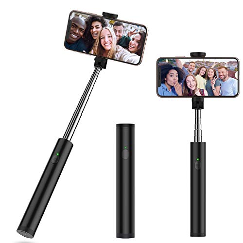 Yoozon Mini Palo Selfie, Bluetooth Selfie Stick Giratorio para Selfies y Videos, Extensible Monopié con Control Remoto Bluetooth, Ajustable para Smartphone como iPhone, Samsung, Huawei, Xiaomi etc.