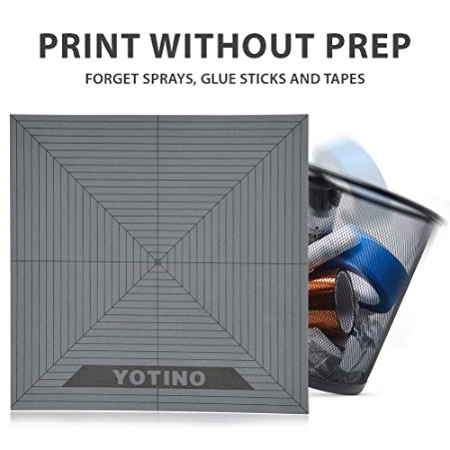 YOTINO Superficie de construcción de impresión 3D con cinta adhesiva de 3M - 20 x 20 cm - Plataformas de impresora 3D, base de impresora 3D (4 Pcs)