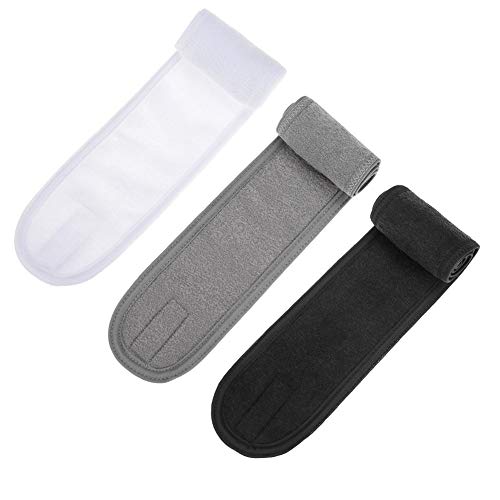 You&Lemon 3 Toalla de Rizo Tipo Diadema Paquetes Facial Diadema Maquillaje Baño Ajustable Envoltura para la Cabeza Banda Estiramiento Toalla con Cinta Mágica para Lavarse la Cara