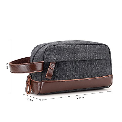 Young & Ming - Neceser de viaje Bolsas de aseo impermeable portátil Bolsa de mano compacta para hombre y mujer Organizador con asa