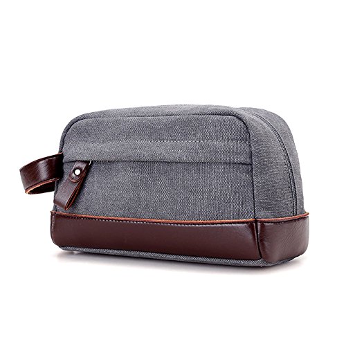 Young & Ming - Neceser de viaje Bolsas de aseo impermeable portátil Bolsa de mano compacta para hombre y mujer Organizador con asa