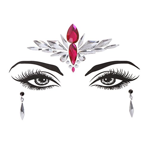 YoungerY Cara Ojo Joya Acrílico Diamante de imitación 17 Tipos Art Sticker Tattoo Party Performance P