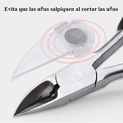 Yoyika Alicates de Uñas 6 en 1 Cortauñas Profesional, Tenazas Pinzas para Uñas Gruesas y Duras, Corrector de Uñas de Pie, Lima y Levantador de Uñas, Juego de Herramientas de Manicura y Pedicura
