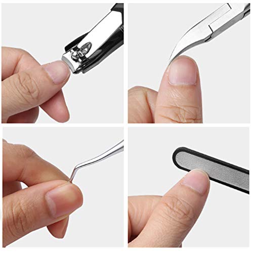 Yoyika Alicates de Uñas 6 en 1 Cortauñas Profesional, Tenazas Pinzas para Uñas Gruesas y Duras, Corrector de Uñas de Pie, Lima y Levantador de Uñas, Juego de Herramientas de Manicura y Pedicura