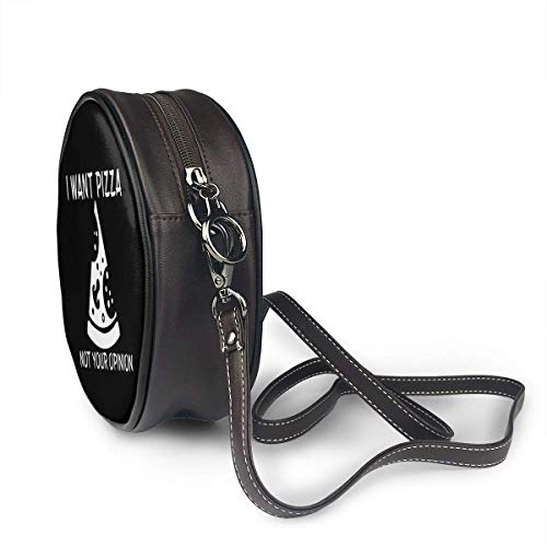 Yuanmeiju Bolso de hombro redondo I Want Pizza Not Your Opinion. Classic Bolso de hombro redondo Crossbody Leather Handbag