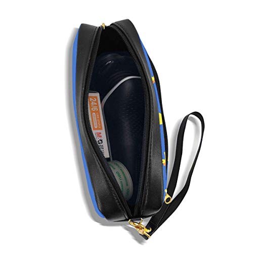 Yuanmeiju Cute Duck Funny Small Duck Small Makeup Bags Purse PU Leather Travel Cosmetic Pouch Simple Pencil Pouches