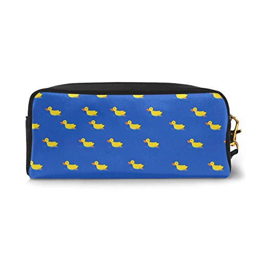 Yuanmeiju Cute Duck Funny Small Duck Small Makeup Bags Purse PU Leather Travel Cosmetic Pouch Simple Pencil Pouches
