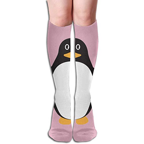 Yuanmeiju Cute Penguins Mens Women Knee High Calcetines Breathable Walking Calcetines Comfortable Machine Washable Long Calcetines, Quick Dry – for Everyday Use