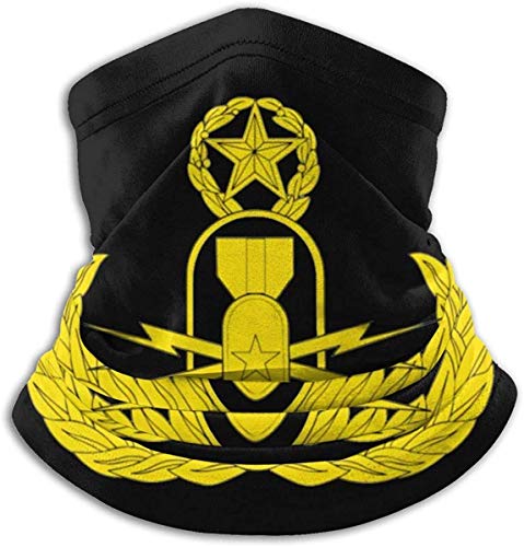 Yuanmeiju EOD - Insignia de eliminación de artefactos explosivos Calentador de cuello de vellón unisex Calentador de cara Calentador de cuello Tubo de cuello Bufanda de cuello Polainas de cuello