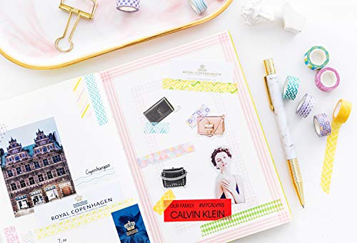 YUBBAEX Washi Tape Cinta decorativa pastel para bricolaje, manualidades, envoltorio de regalos, suministros para álbumes de recortes (mini gráficos 24 rollos)