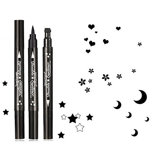 Yuccer Delineadores de Ojos Liquido, Eyeliner Waterproof Stamp, Lapiz de Ojos Impermeable Cosméticos de Maquillaje (4 piezas)