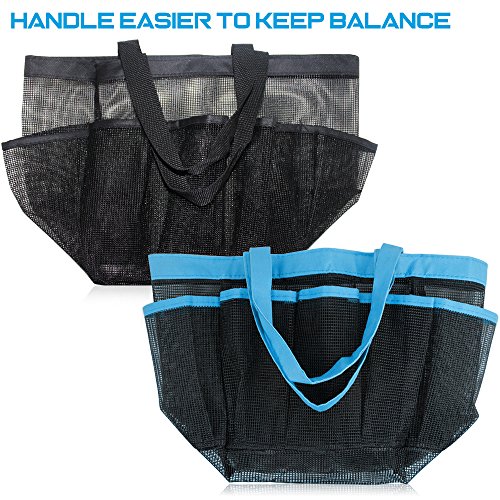 YuCool 2 Unidades de Organizador de Ducha de Malla portátil, de Secado rápido, para Colgar en la Ducha, con 8 Compartimentos de Almacenamiento para champú, jabón y Otros Accesorios de baño