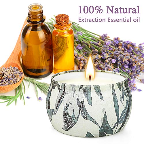 YUE GANG Velas Perfumadas para Mujer 5.56oz Cera de Soja, Vela Aromaticas Regalo, Juegos de Velas para Cumpleaños, Aniversario, Aliviar el Estrés, y Uso Diario, Set de 4