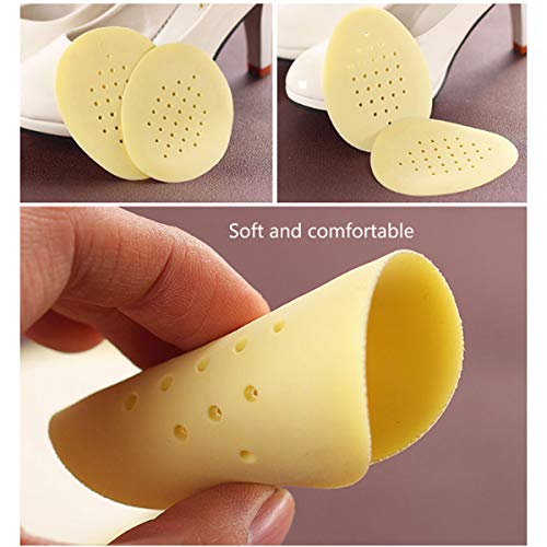 Yueser 30 pares Almohadillas Delanteras Medias Plantillas Zapatos,Elásticas Almohadillas del Antepié de Gel de Silicona para Alivio del Dolor del Antepié Para Todo Tipo de Zapatos y Botas