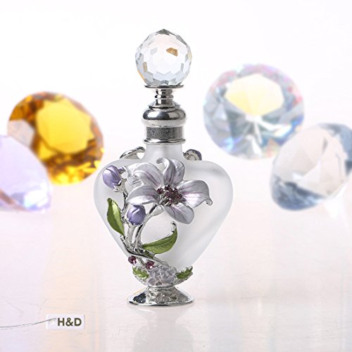 YUFENG - Botella de Perfume de Cristal vacía rellenable Hecha a Mano para decoración del hogar, Regalo de Boda para Mujer