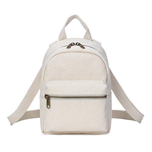 YUIOP Mochila Literaria Mujer Bolso Casual Simple Algodón Lona Mini Mochila Tela Bolsa Mujer
