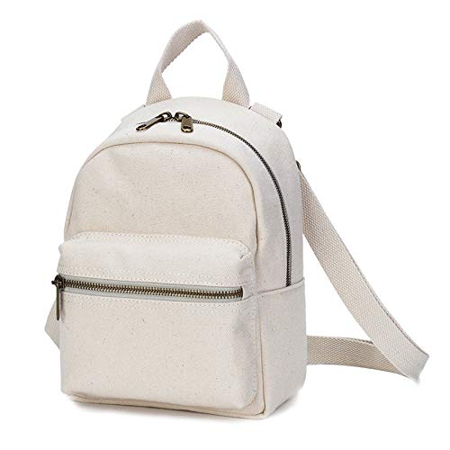 YUIOP Mochila Literaria Mujer Bolso Casual Simple Algodón Lona Mini Mochila Tela Bolsa Mujer