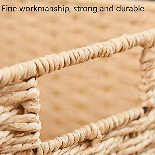 YUMEIGE Caja de Almacenamiento de cosméticos Caja de Almacenamiento cosmética, Almacenamiento Caja Hecha ratán Natural, prácticos cosmética Caja de Almacenamiento-cosméticos (4 esti