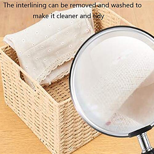 YUMEIGE Caja de Almacenamiento de cosméticos Caja de Almacenamiento cosmética, Almacenamiento Caja Hecha ratán Natural, prácticos cosmética Caja de Almacenamiento-cosméticos (4 esti