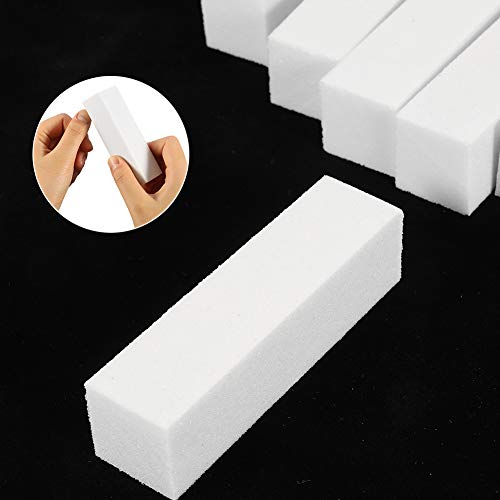 Yumi V 10Pcs Bloque de Pulido de Nueva Generación con 4 Limas y Herramienta de Manicura de Uñas de Superficie Pulida