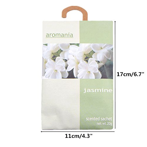 YUMSUM Jazmín Bolsitas perfumadas Bolsas Fragantes para cajones Armarios Armario Baño Baños, 25gX8 Pack (Jasmine)