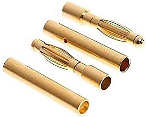 Yunique Espana G5-1ZTK-4ISB 10 Pares 2 mm RC Motor sin escobillas ESC bañado en Oro Conector Banana Bala (10 Piezas Conector Macho y 10 Piezas Conector Hembra)