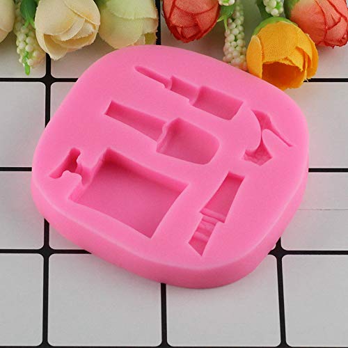 YUXIAN Cosméticos Lápiz Labial Botella de Perfume Zapatos de tacón Alto Moldes de Silicona Molde de Chocolate Fondant Molde Herramientas de decoración de Pasteles