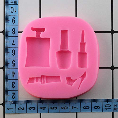 YUXIAN Cosméticos Lápiz Labial Botella de Perfume Zapatos de tacón Alto Moldes de Silicona Molde de Chocolate Fondant Molde Herramientas de decoración de Pasteles