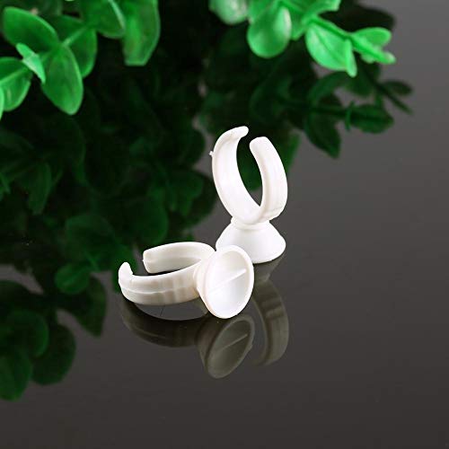 Yuyte 50Pcs Nuevo Titular De Maquillaje Desechable Del Anillo Del Pigmento Del Tatuaje De La Ceja Del Pegamento Permanente De La Pestaña