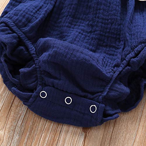 YWLINK Verano ReciéN Nacido Sin Mangas Bebé NiñA NiñO SóLido Encaje Arco Mameluco Ropa Trajes Bautismo De NiñOs Al Aire Libre Fiesta 6-24 Meses