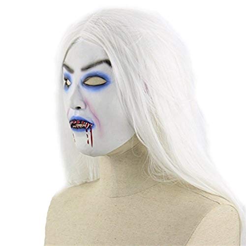 YYH Halloween Scary Mask, Bleeding Woman Devil Cosplay Accesorios de Fiesta de Disfraces