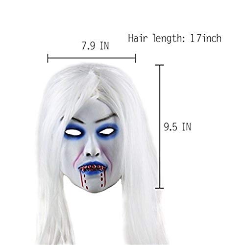 YYH Halloween Scary Mask, Bleeding Woman Devil Cosplay Accesorios de Fiesta de Disfraces